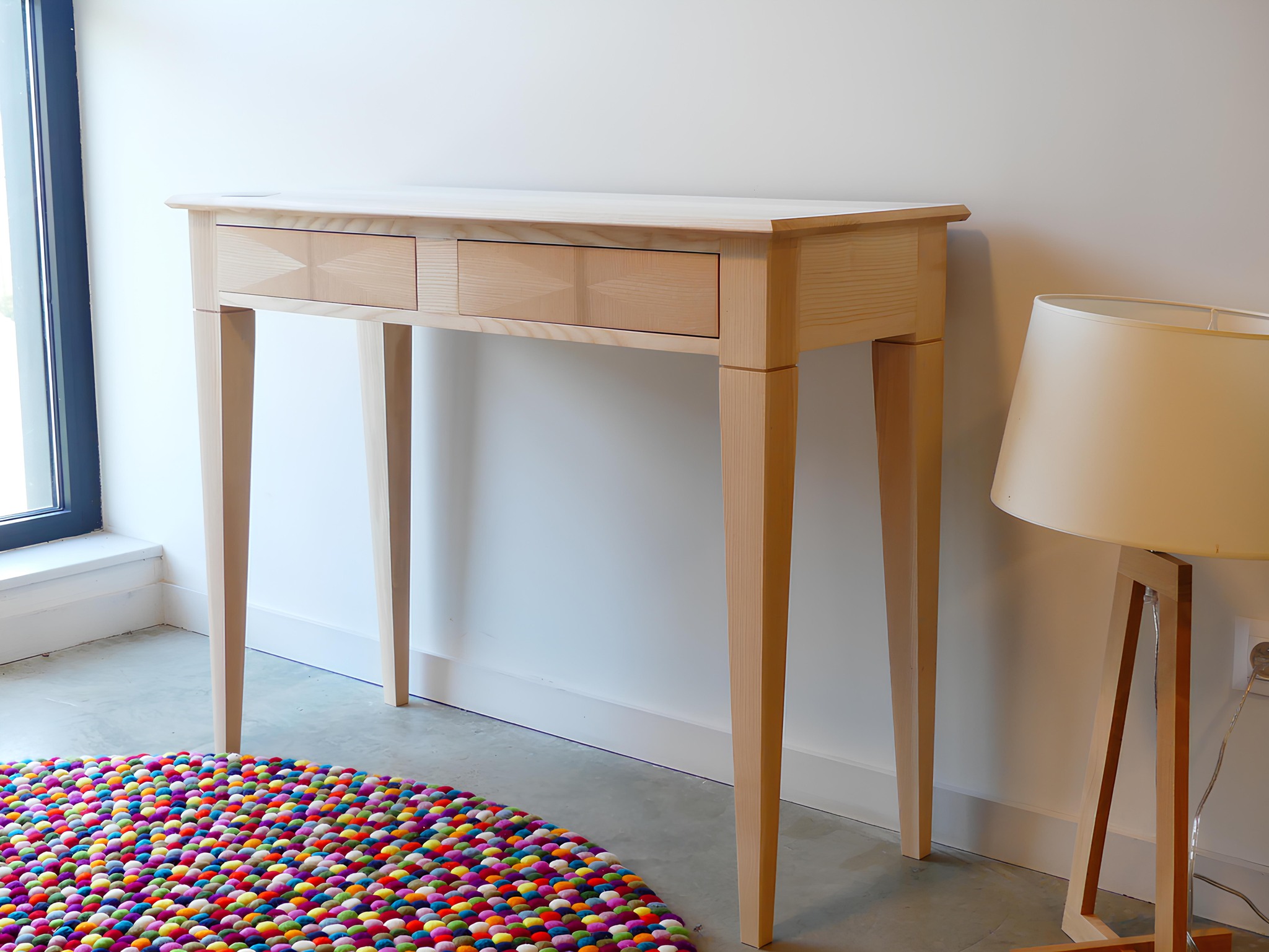 Console sur-mesure en chêne massif, Atelier Paul de Bazelaire à Lyon